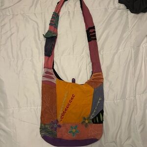 Hippie Boho Colorful Patchwork Shoulder Bag